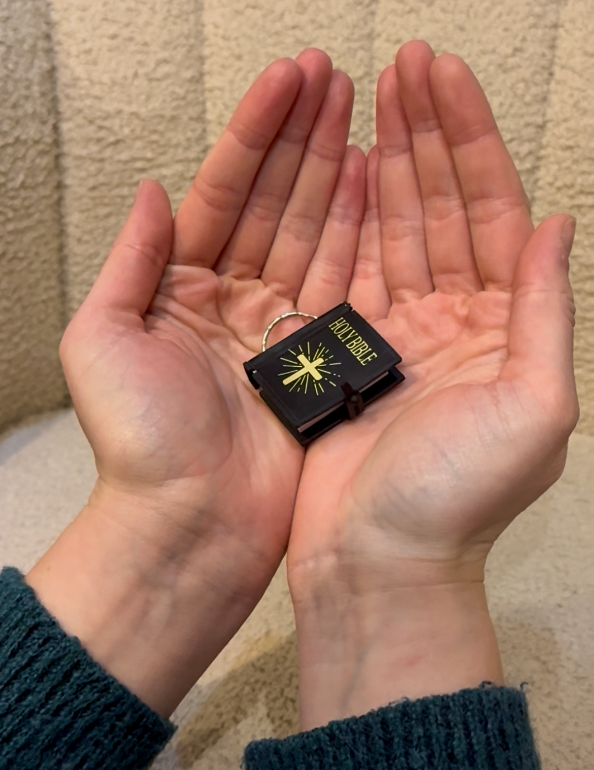 Mini Porte-clés Bible Noir