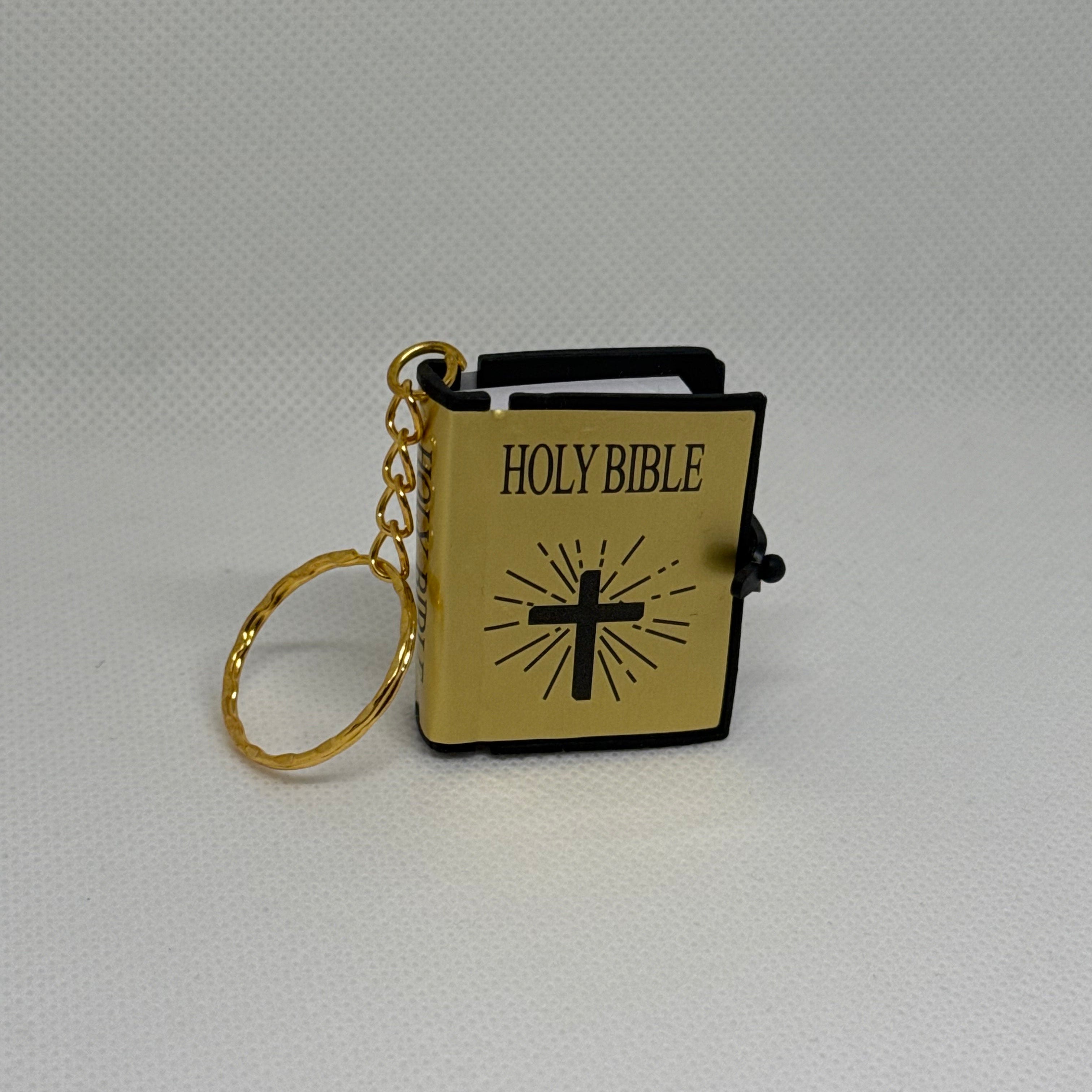 Mini Porte-clés Bible Doré