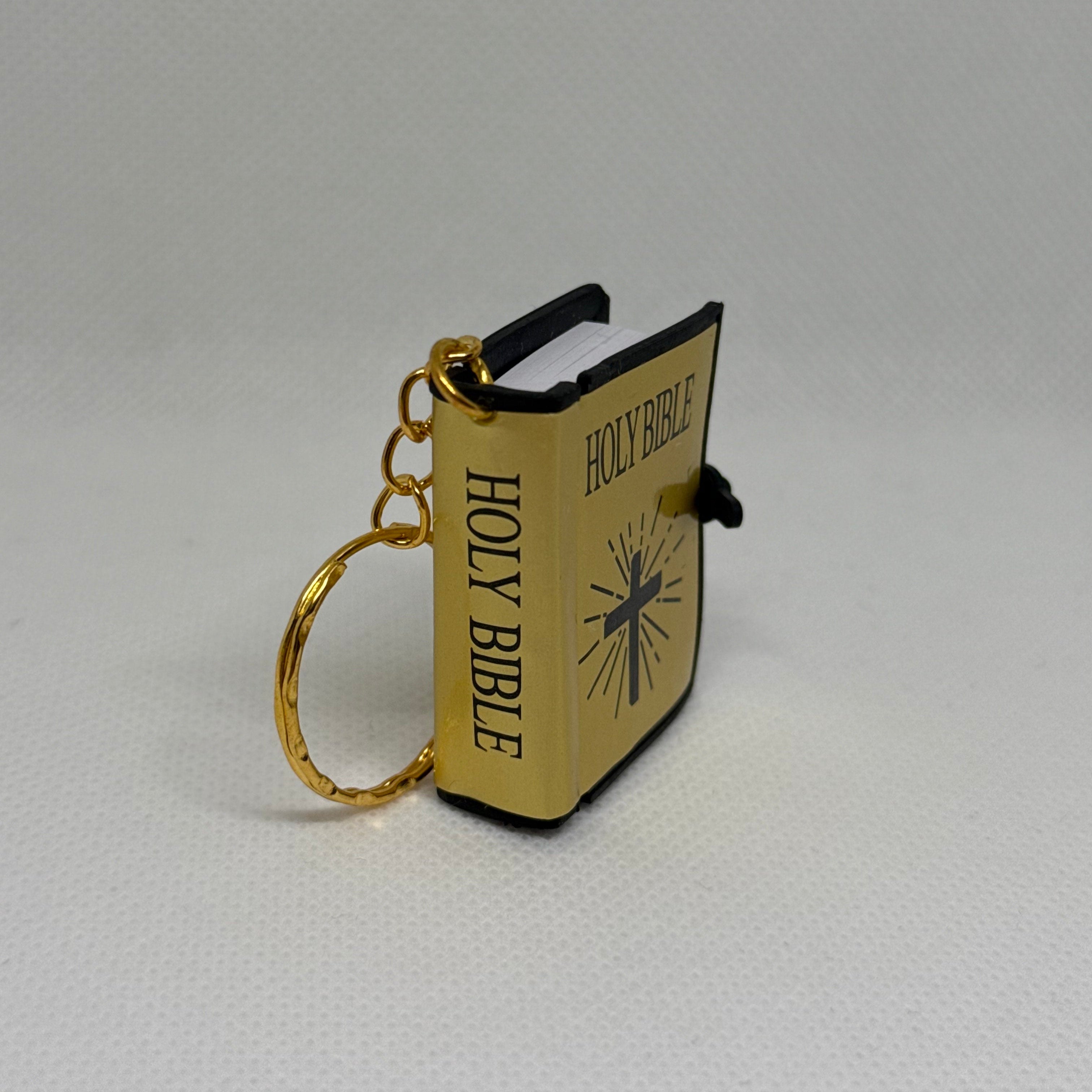 Mini Porte-clés Bible Doré