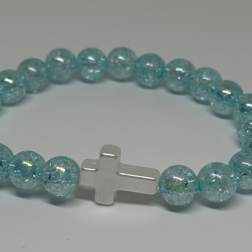 Bracelet Bleu cristallisé