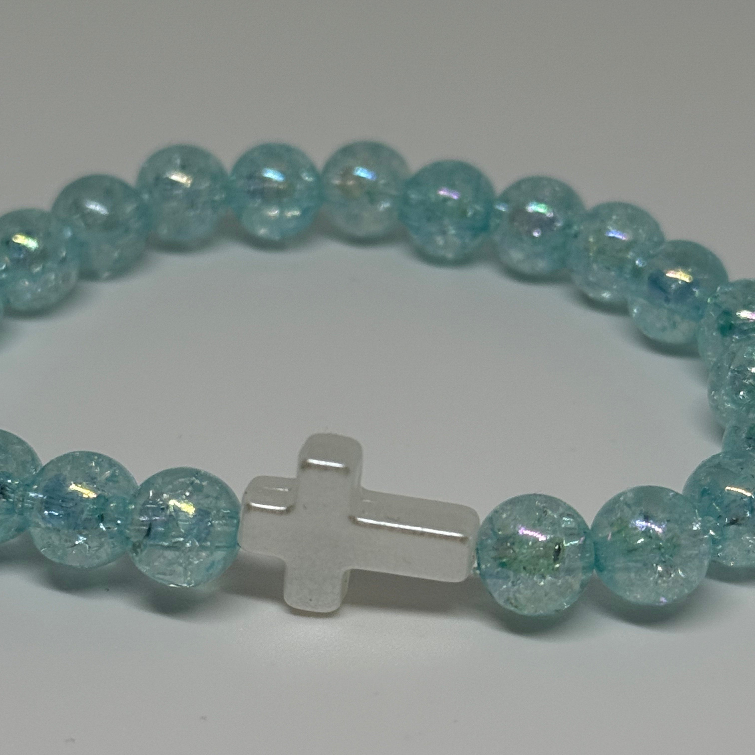 Bracelet Bleu cristallisé
