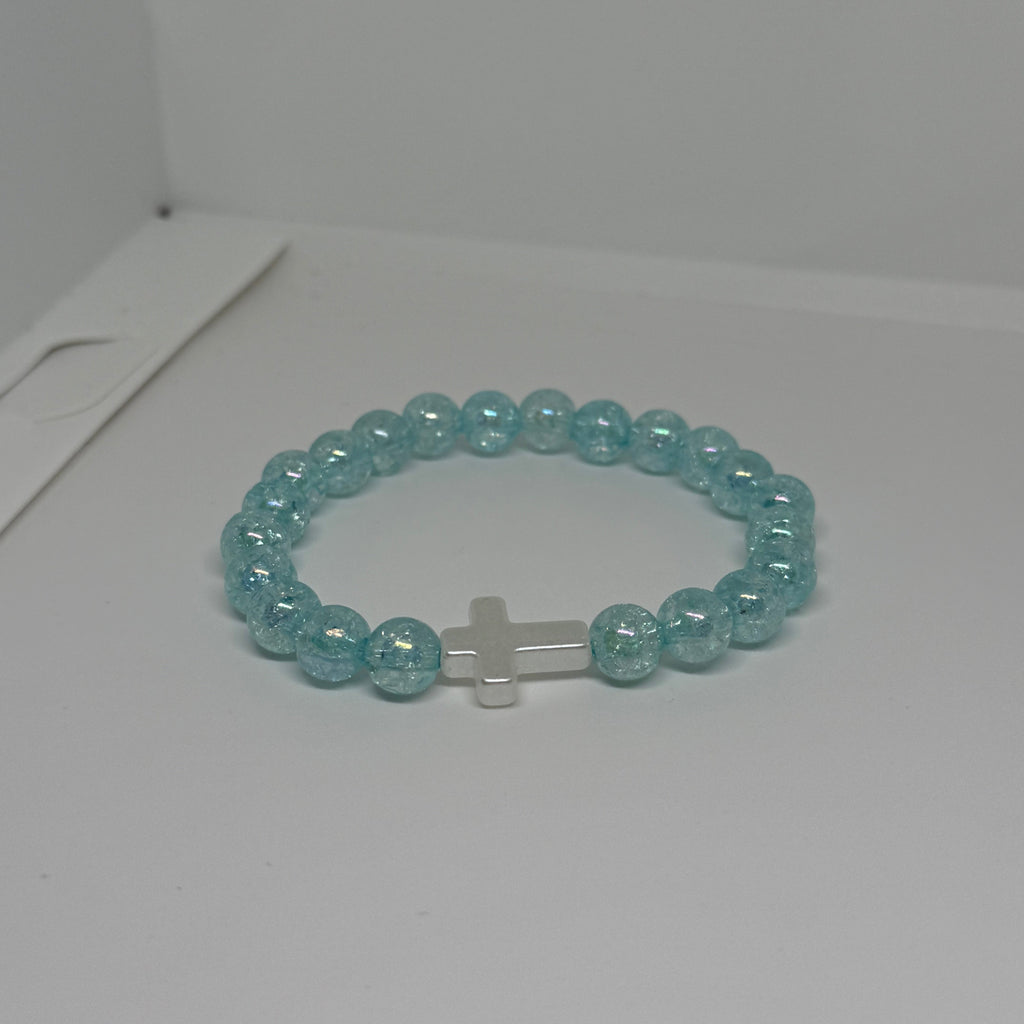 Bracelet Bleu cristallisé