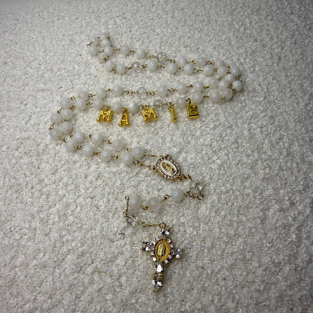 Chapelet Blanc  "MAMIE"