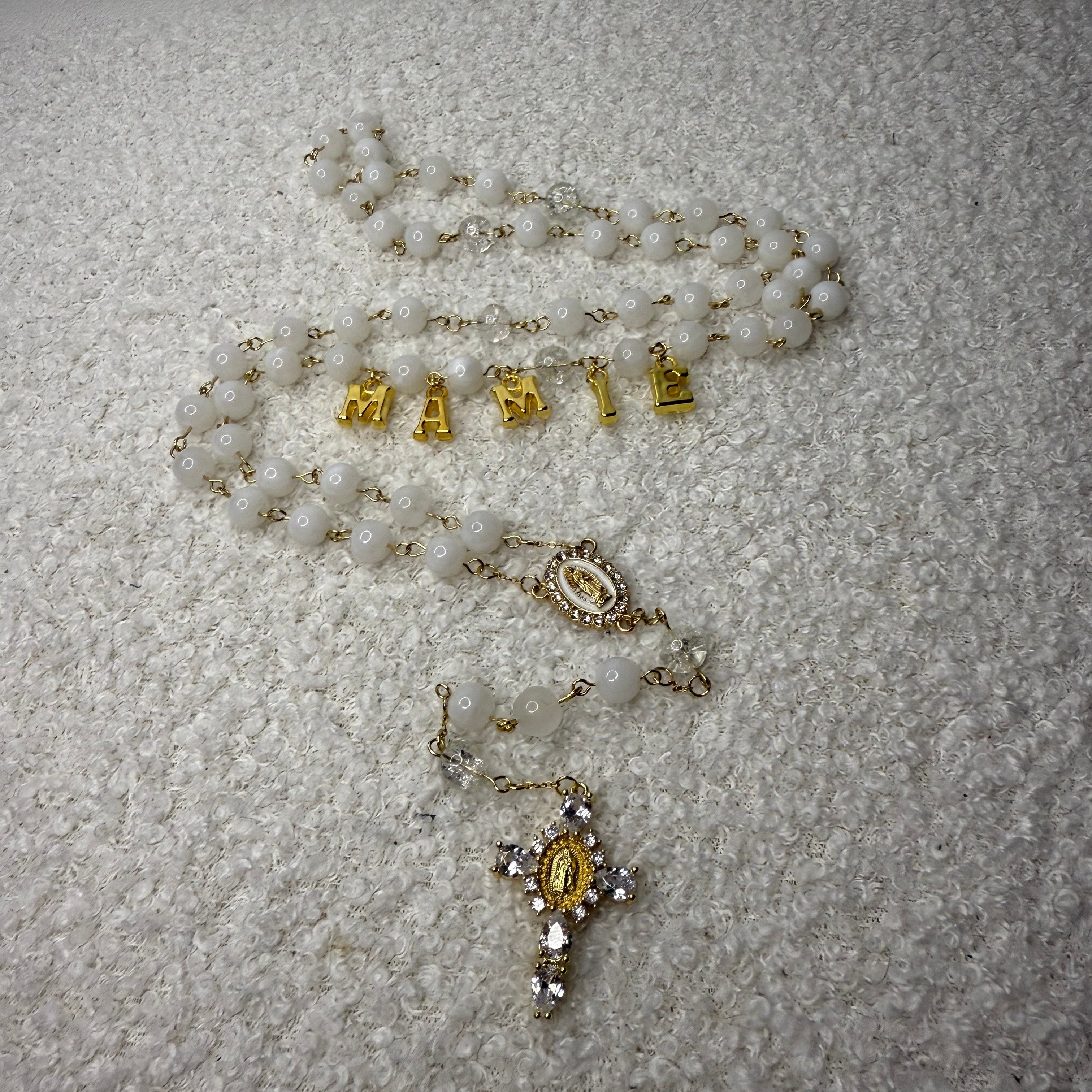Chapelet Blanc  "MAMIE"