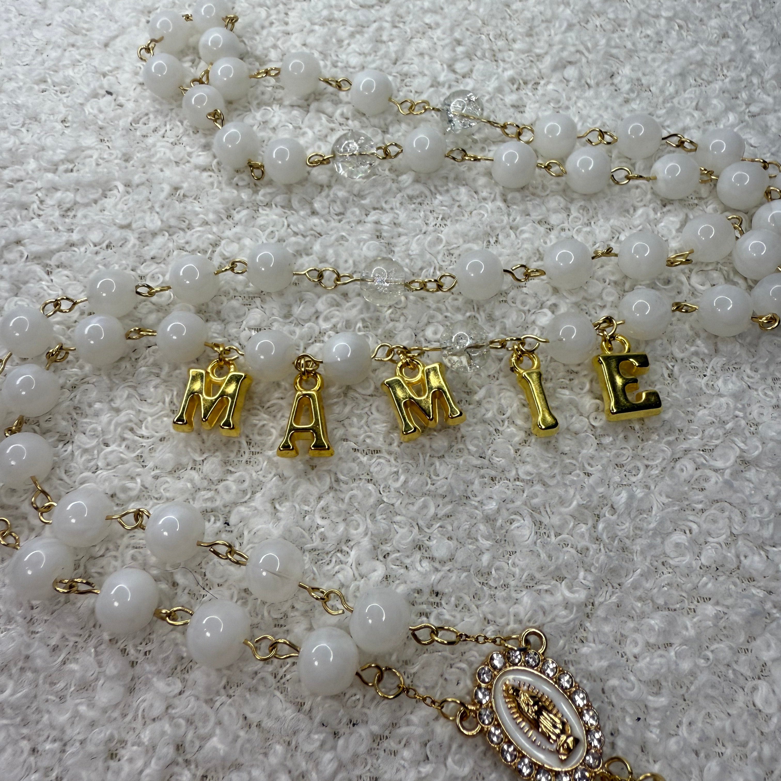 Chapelet Blanc  "MAMIE"