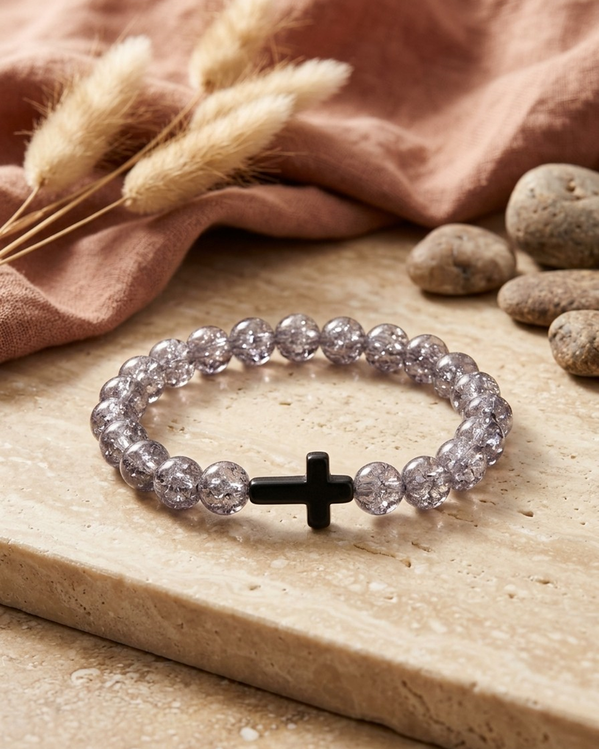 Bracelet Gris Éclat Cristal