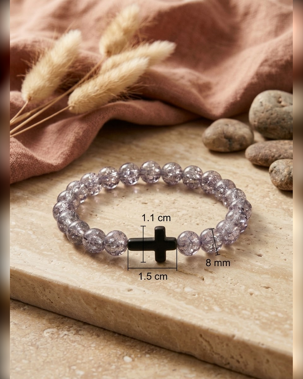 Bracelet Gris Éclat Cristal
