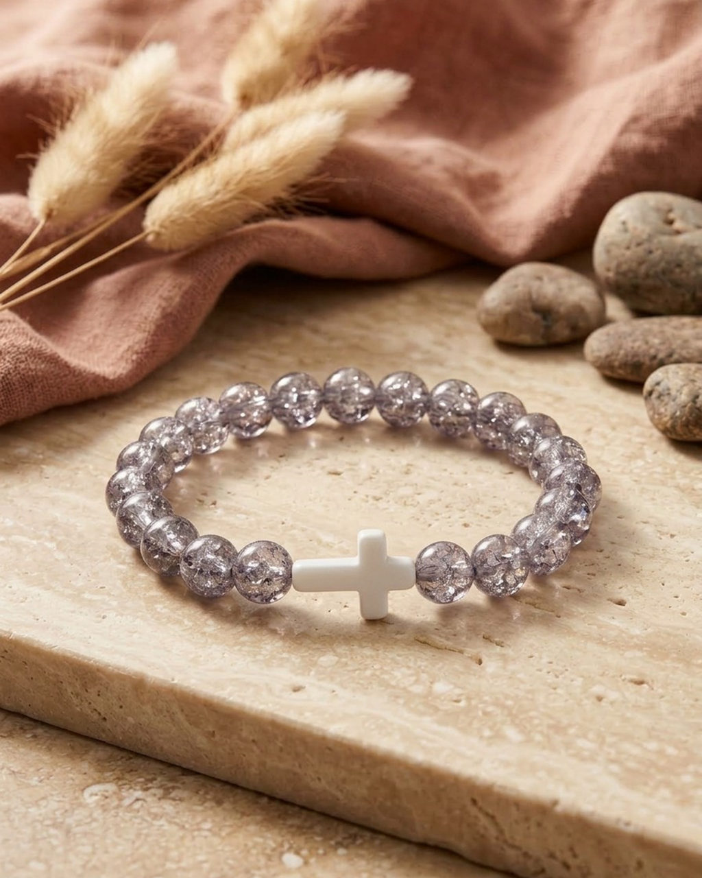 Bracelet Gris Éclat Cristal