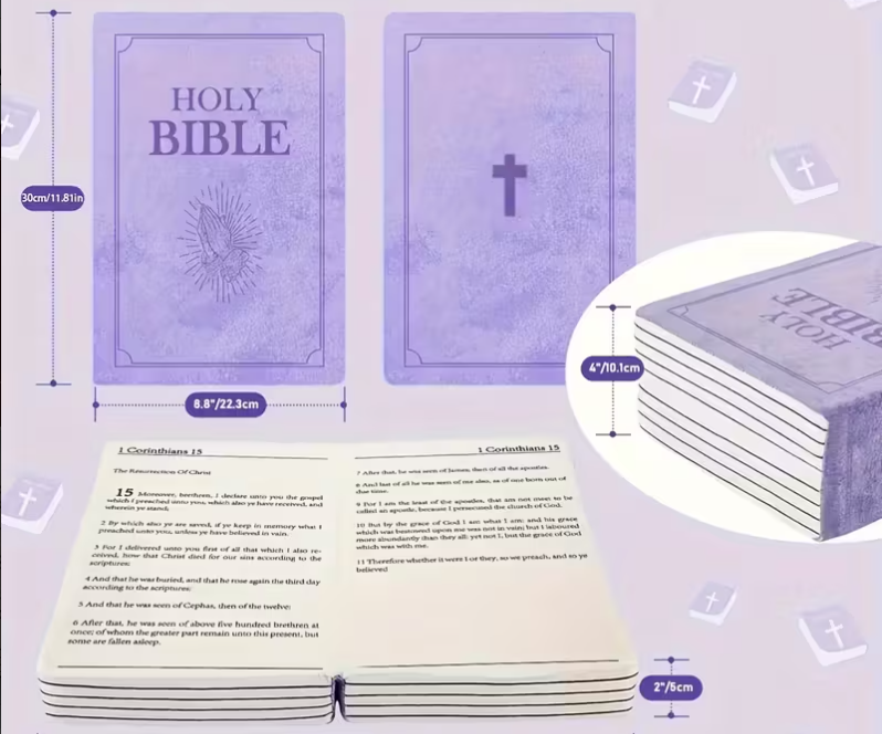 Coussin Bible Violet